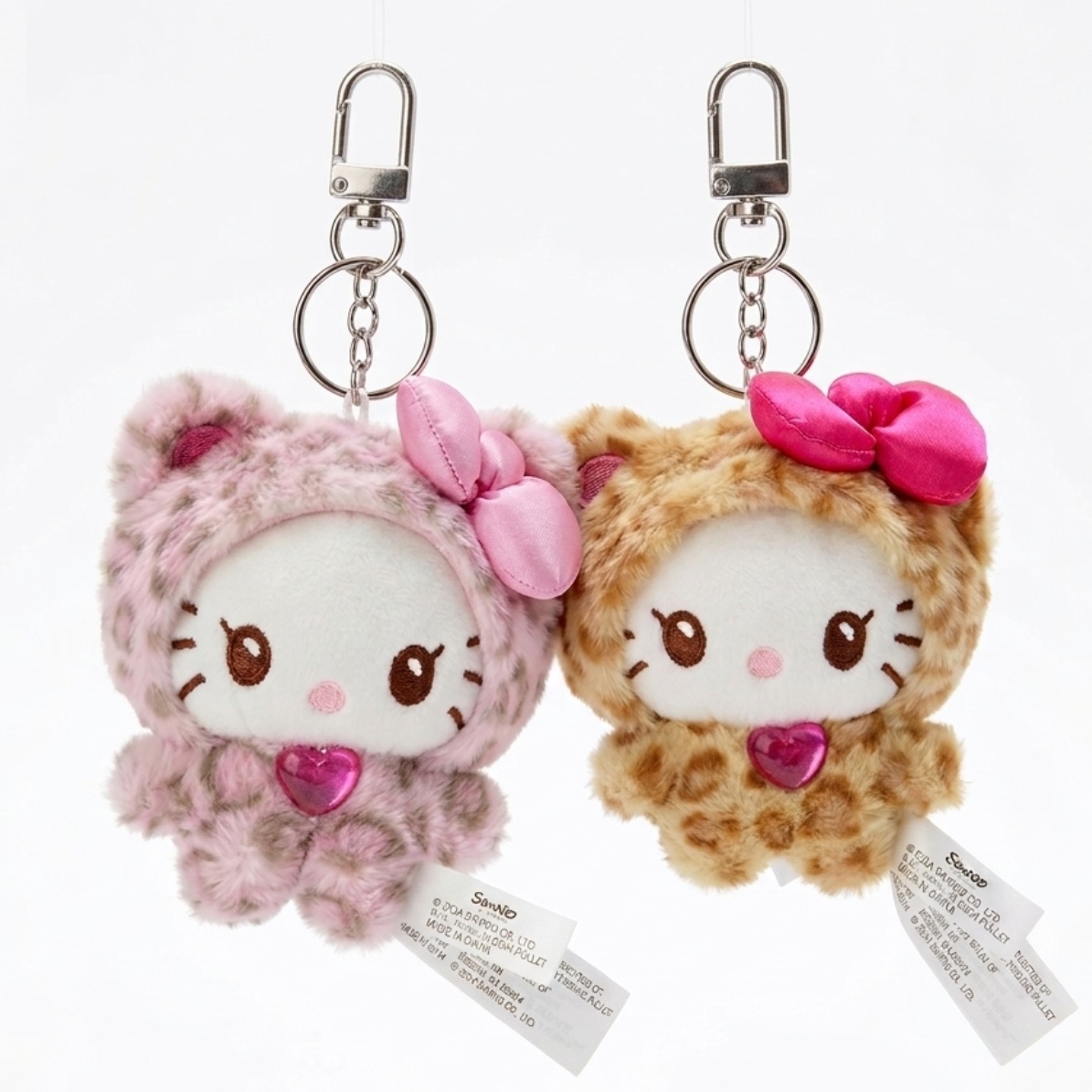 정품 산리오 키티 키링 호피 레오파드 헬로키티 인형 가방고리 핑크 브라운, 1개, 핑크 호피 키티 x 10cm 11,900원