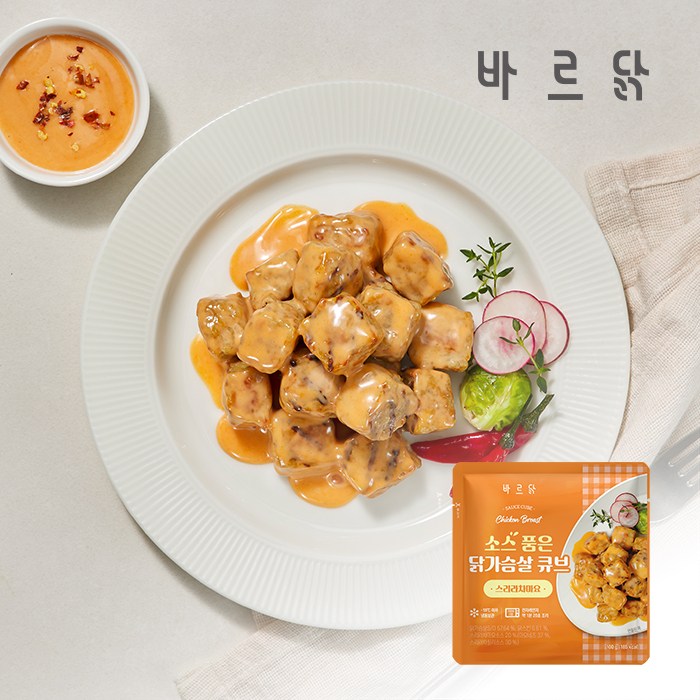 바르닭 소스품은 닭가슴살 큐브 스리라차마요, 28개, 100g 66,100원