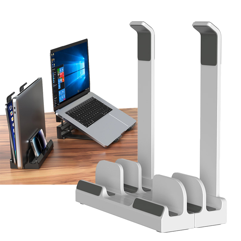 ZOZOFO 노트북 태블릿 수직 거치대 스탠드 다기능 받침대 트리플 거치대 초경량 흔들림방지 높이조절 수직버티컬 휴대용 접이식 받침대 각도조절 노트북 맥북 거치대 9,500원