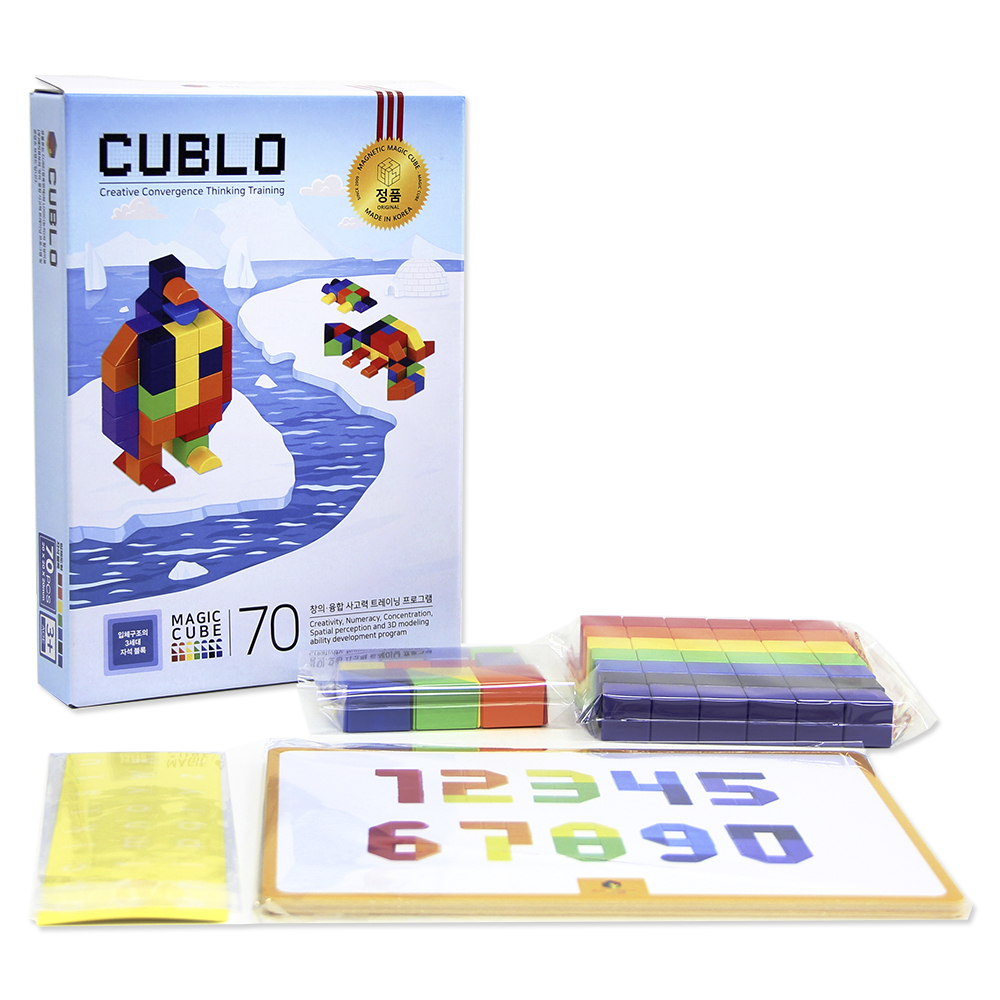 매직큐브 자석블록 70p, 혼합색상, 1개 58,700원