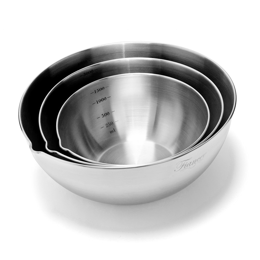 키친아트 스텐 피앙세 국산 고급 눈금있는 믹싱볼세트 36,000원