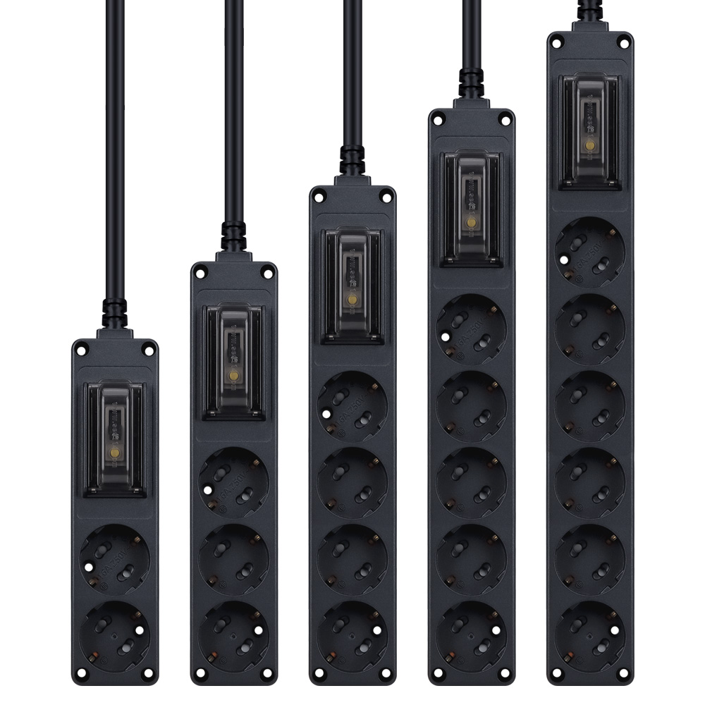 현대일렉트릭 고용량 3구 누전차단 16A 4000W트 오브제 멀티탭 건조기 세탁기 에어컨 사용 가능, 1개, 블랙, 5m 48,000원