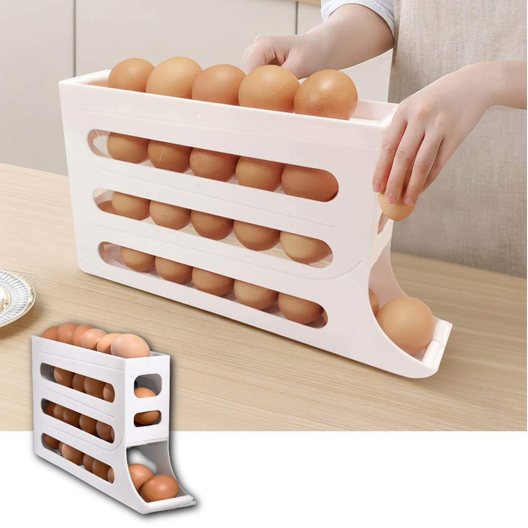3단 계란보관함 에그트레이 냉장고 보관통 통 달걀 케이스 슬라이딩 정리 수납 자동롤링 함 계란 대 11,900원