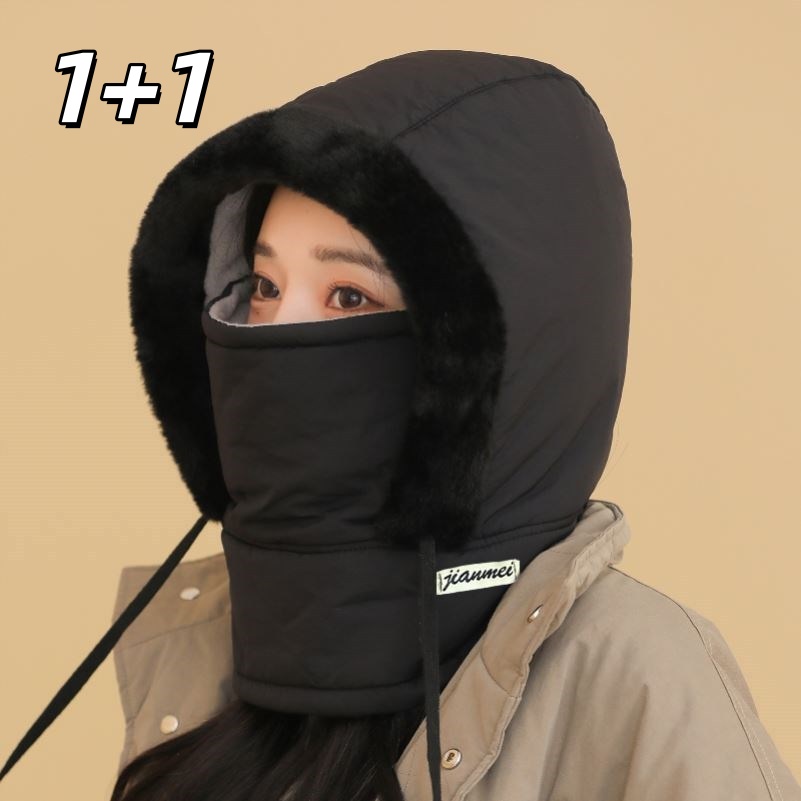 OST-23 남녀공용 일체형 겨울 보온 방한 바람막이 후드 모자 마스크 넥워머 귀마개 6종색상 1+1 8,660원