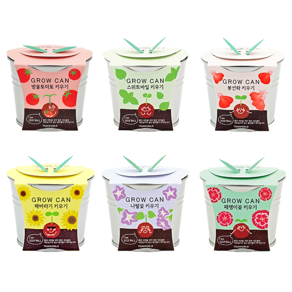 틔움세상 new 그로우캔 씨앗 키우기 6종 세트 31,540원
