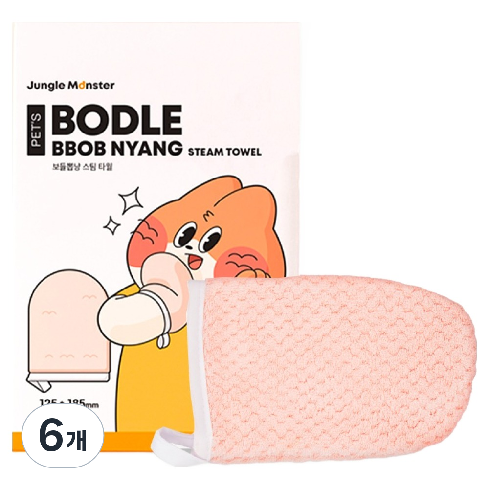 정글몬스터 고양이 보들뽑냥 스팀타올, 50g, 6개 32,220원