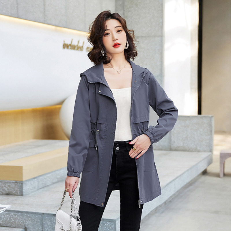 봄가을 여성 얇은 기장 하프 캐주얼 트렌치코트 허리조임 조절 가능한 디자인 다양한 몸매 만족 4가지 색상 바람막이 루즈핏 35,990원