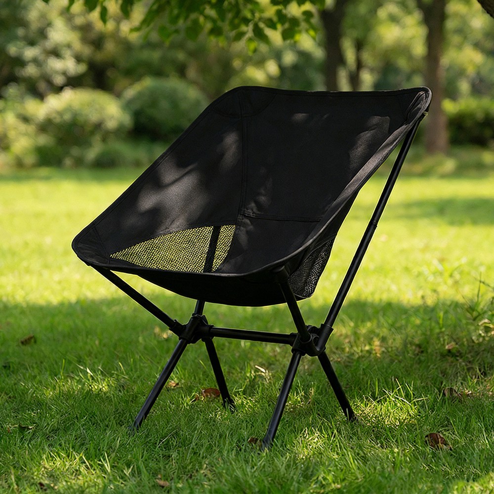 C.partner 접이식 캠핑의자 아웃도어 경량 낚시 체어 휴대용 사무실 야외 차박용 발받침대, 1개, 검은색 29,600원