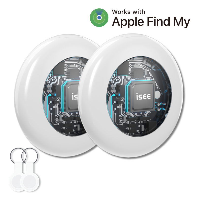 아이시(isee) 애플인증 아이폰 전용 Find My 아이시태그 트래커 스마트태그 미아방지 위치추적기 나의찾기 호환, 2개, 화이트(아이폰전용) 22,800원