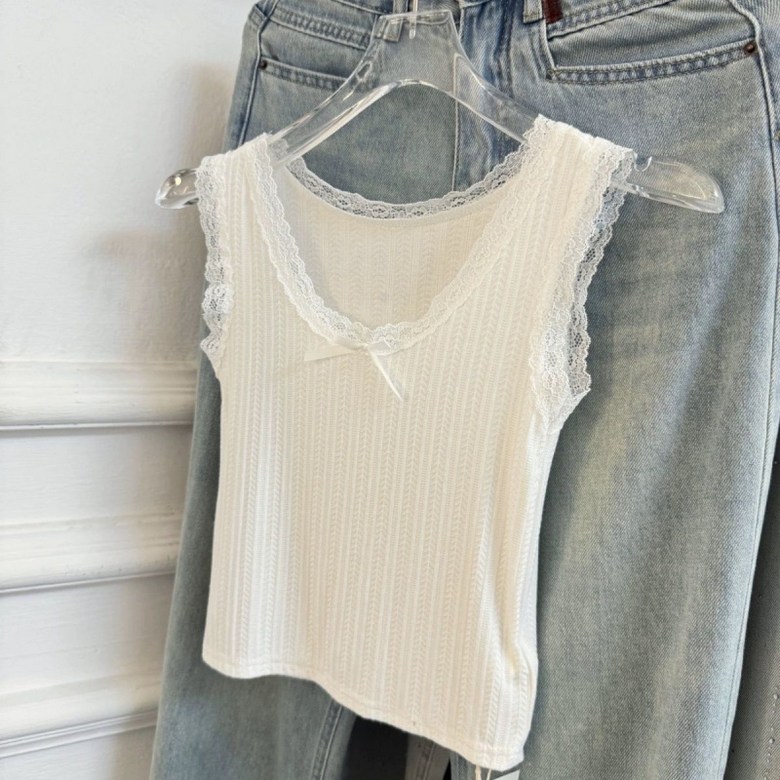 해피유통 14세 이상 아동 여름 레이스 니트 민소매 탑 XG08 22,260원