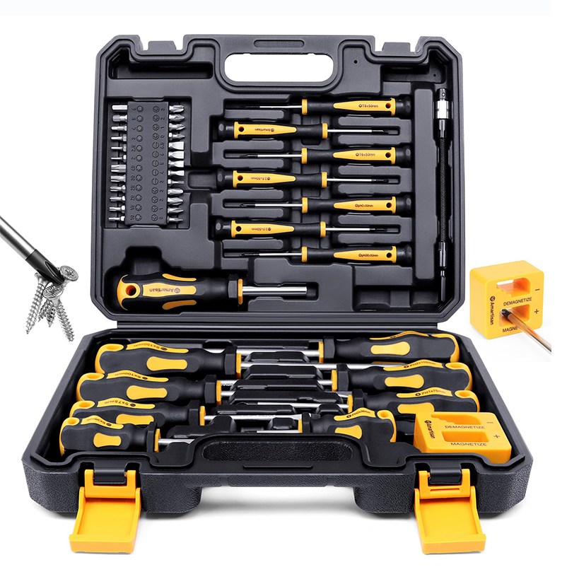 프리라이프 - 다용도 자석 드라이버 수공구 세트  일자 십자  5종 + 43PCS 27,500원