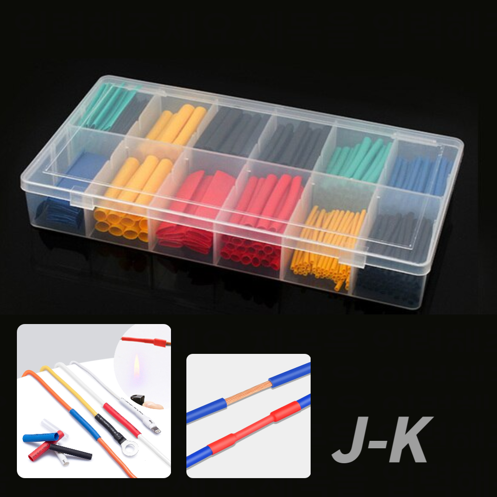 (제이케이) 열 수축 튜브 280pcs 모듬 와이어 튜브 다양한 폴리올레핀 케이블 절연 슬리브 8,200원