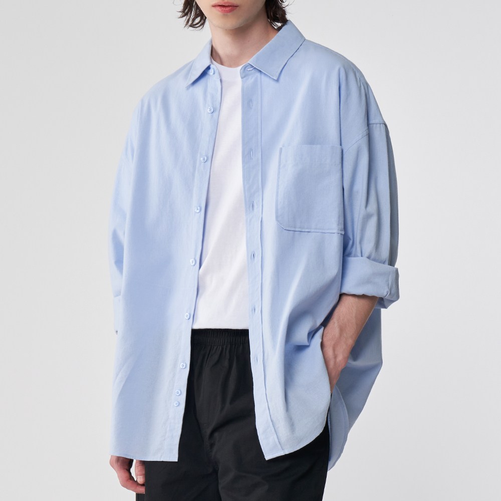 팀스핏 남성용 오버핏 여름 쿨 린넨 빅사이즈 셔츠 남방 29,900원