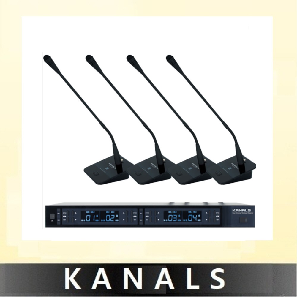 엔터그레인 카날스 4채널 무선 구즈넥마이크 MWG4500 연설용 방송용 회의용 설교용 스탠드 탁상용 마이크 1,558,200원