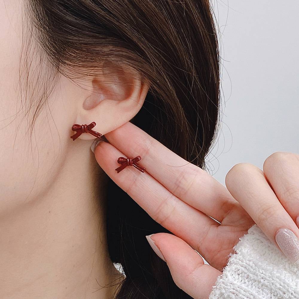 젤루나 여성용 리본 큐빅 귀걸이 P-1175 6,900원