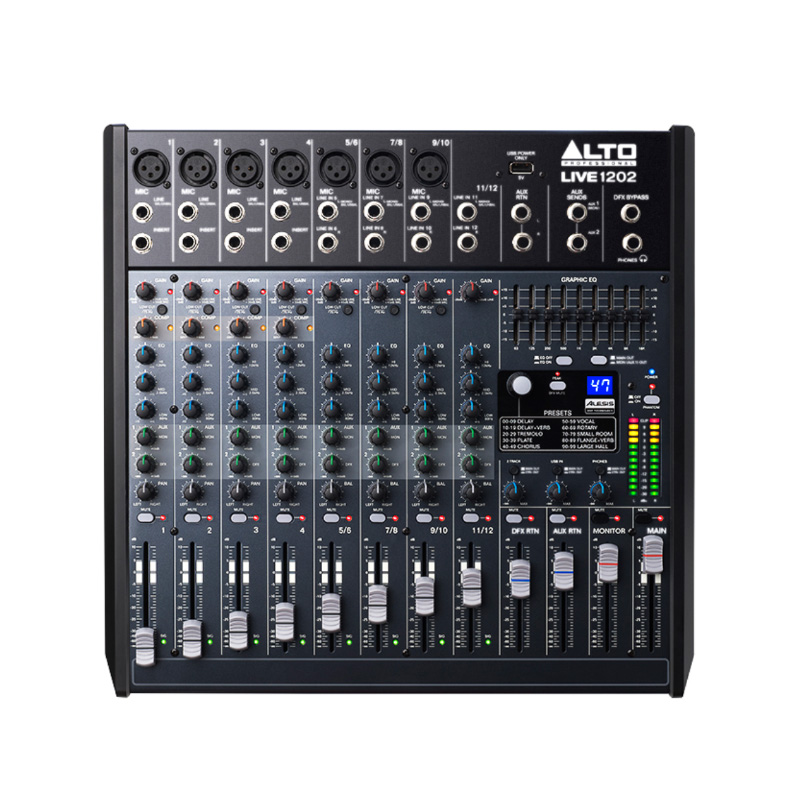 알토 ALTO LIVE1202 12채널 오디오인터페이스 이펙터내장 소형 아날로그믹서 860,000원