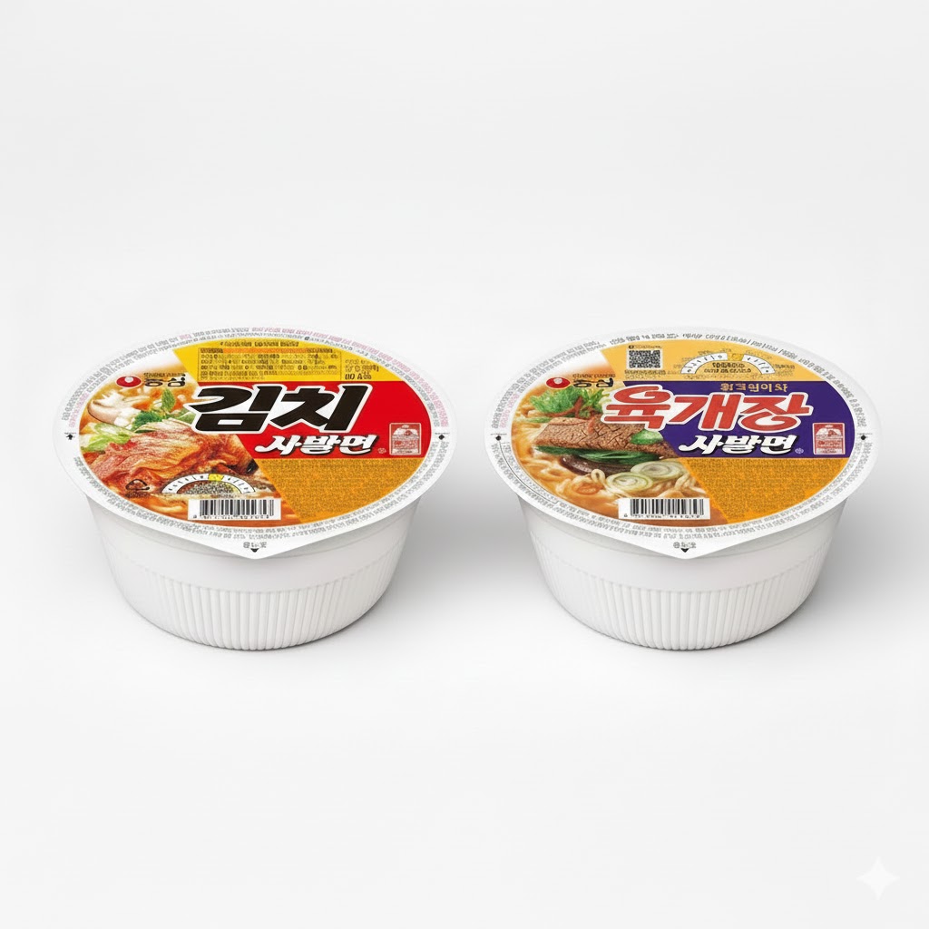 컵라면세트 육개장 사발면 18P+김치 사발면 12P 35,000원