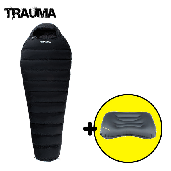 [트라우마] 알파인 750D 스페셜 컬러 블랙 삼계절 거위털 구스 백패킹 캠핑 여행 침낭 380,000원