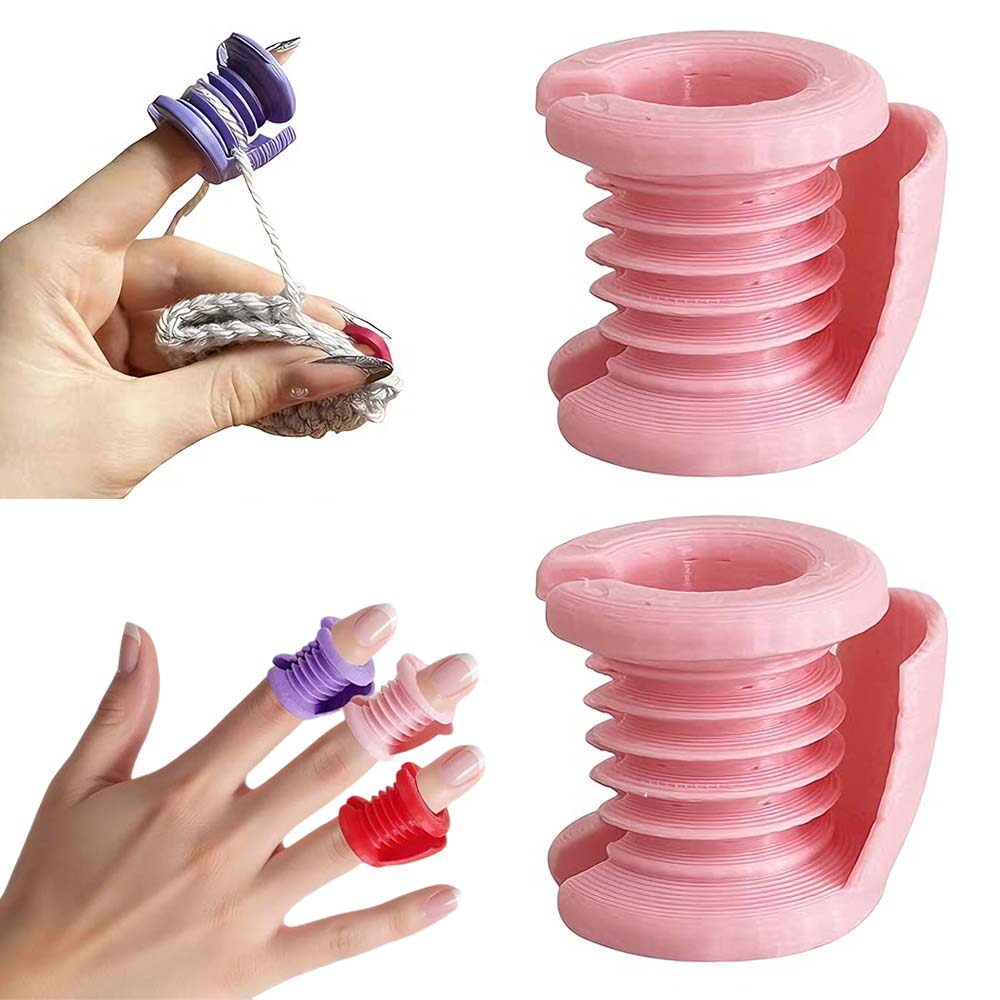 루베이 다기능 뜨개질 조절 링 정확한 실 컨트롤 엉킴 방지 장력 조절손가락 보호 수공/뜨개/봉바늘, 2개, 핑크색 7,900원
