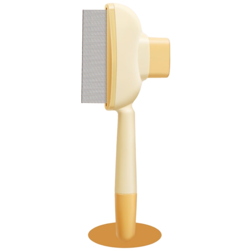 뽀빠이형 원터치 참빗 털관리 반려동물 진드기제거, 1개, 옐로우 8,000원