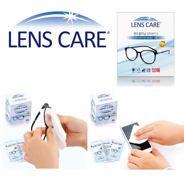 렌즈케어 렌즈클리닝 일회용티슈 6,400원