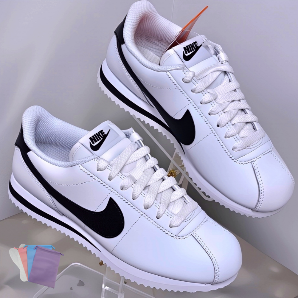 [정품보증] 나이키 코르테즈 레더 운동화 스니커즈 여성 남성 천연가죽 우먼스 흰검 (땀 흡수패드+백 증정) 86,400원