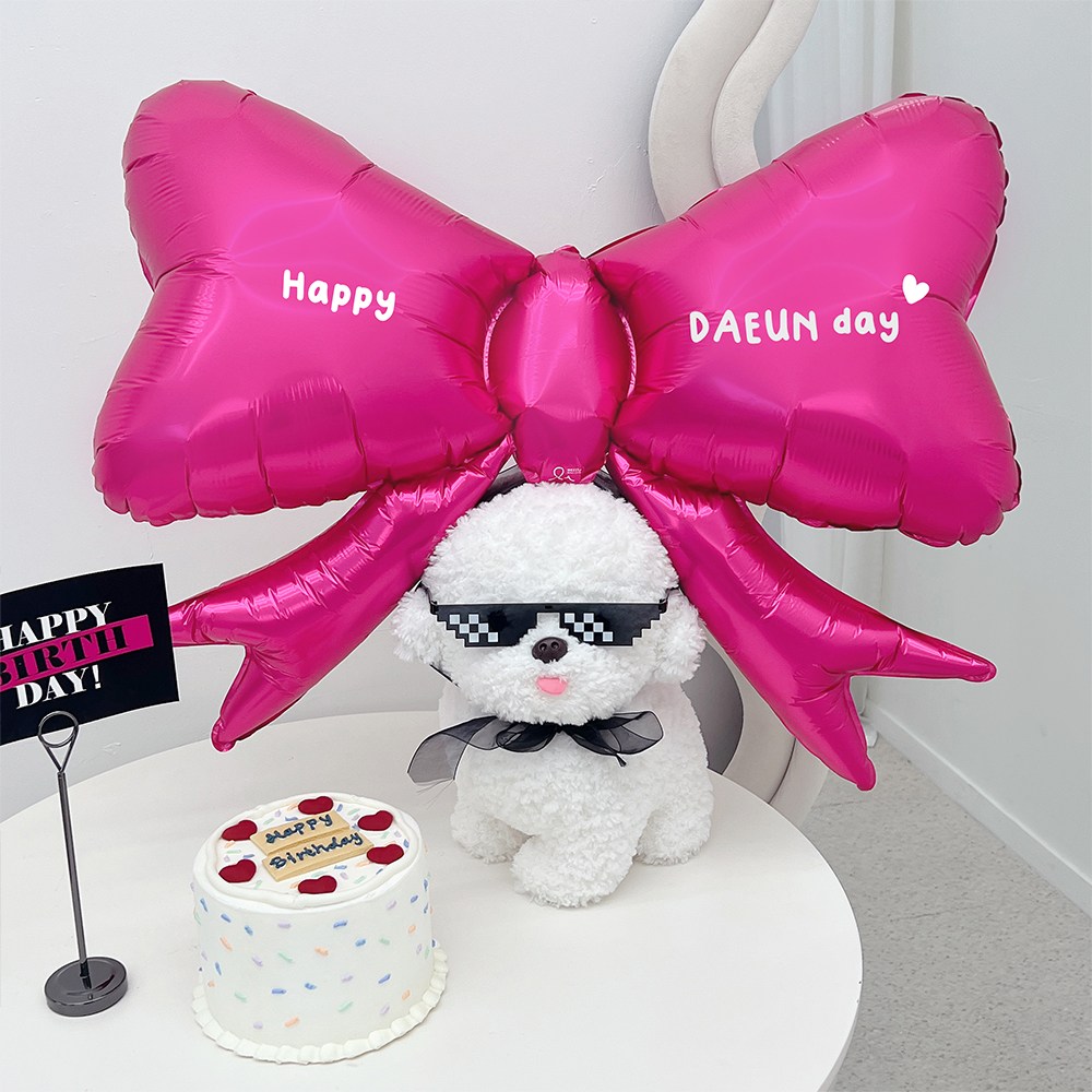 파티아일랜드 빅 리본 풍선 머리띠 세트 생일 레터링풍선 이벤트 딸생일, 현재가 5,900원