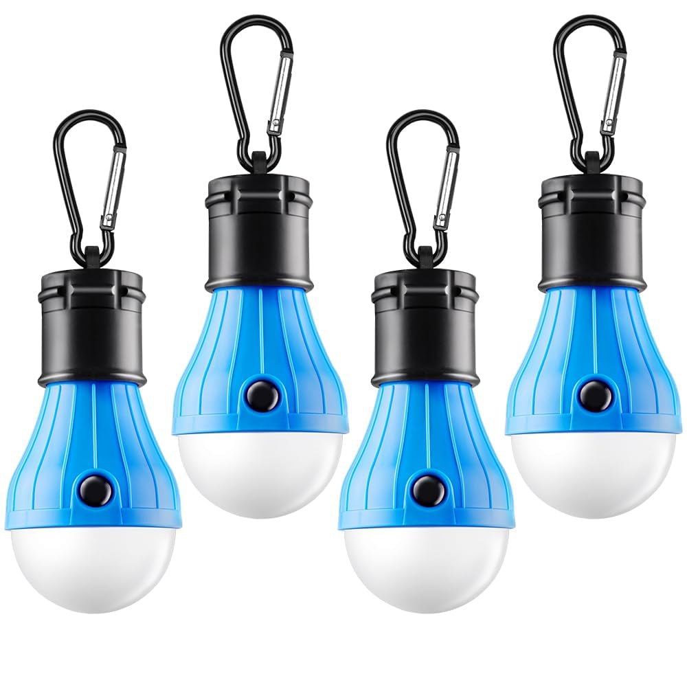 FLY2SKY 텐트 램프 4팩 휴대용 LED 텐트 조명 클립 허리케인 비상등 LED 캠핑 조명 전구 캠핑 랜턴 캠핑 장비 캠핑 하이킹 배낭 여행 중단 33,000원