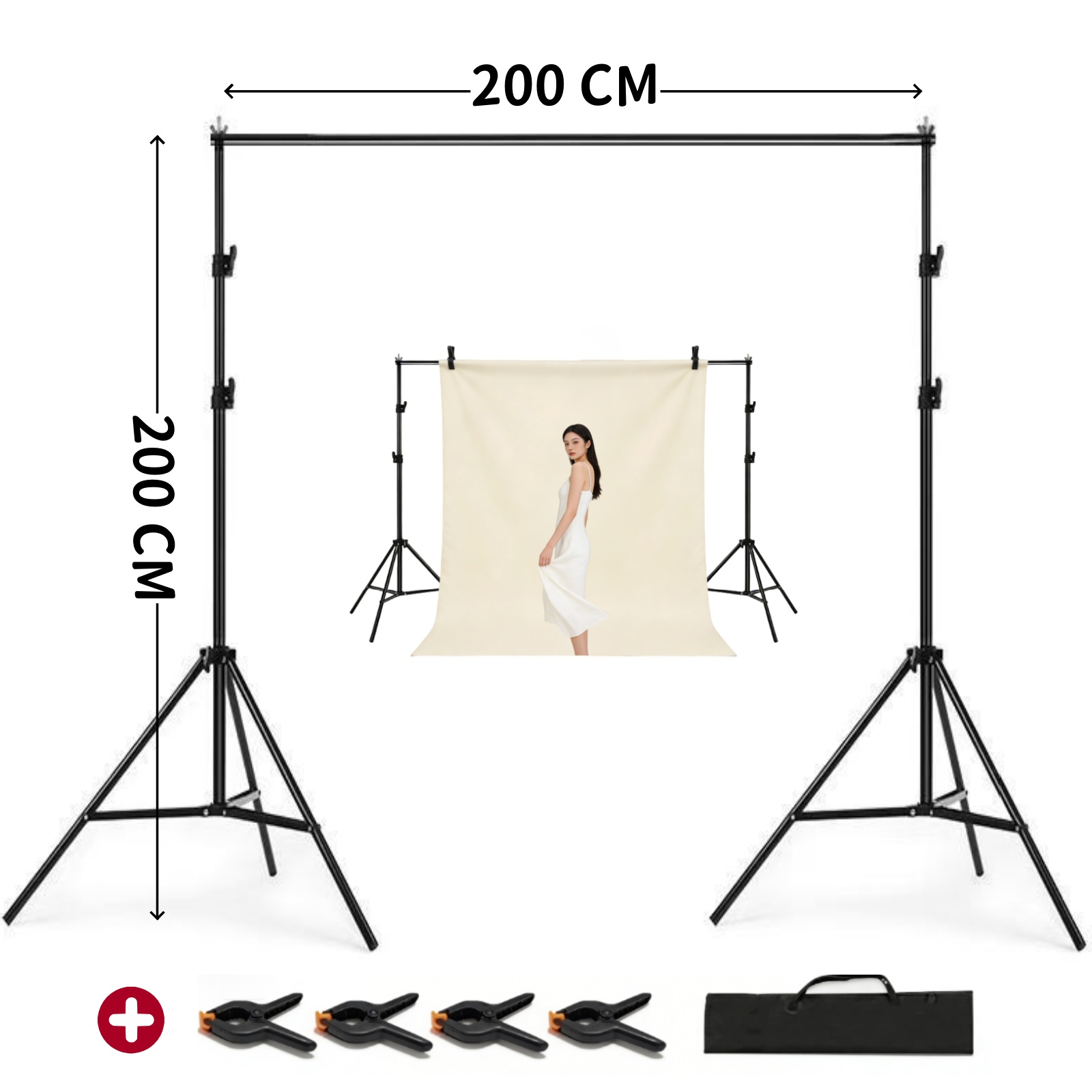 Kismetic 촬영 배경지 거치대 스크린 삼각대 클립과 수납 포켓 구비 (배경 용지 제외) 31,900원