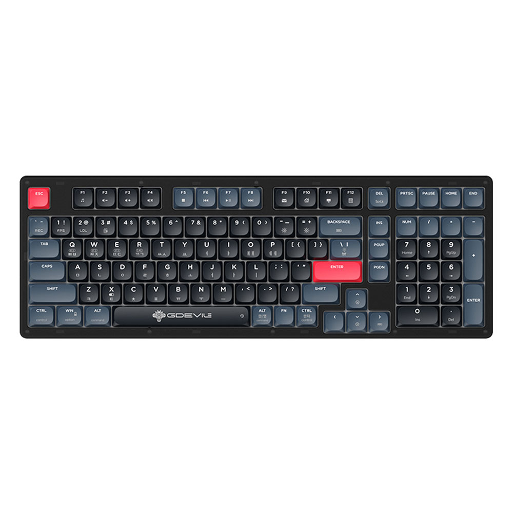 지데빌 GDEVIL G912L CRUISE 유무선 블루투스 로우프로파일 LP 기계식 게이밍 키보드 99,000원