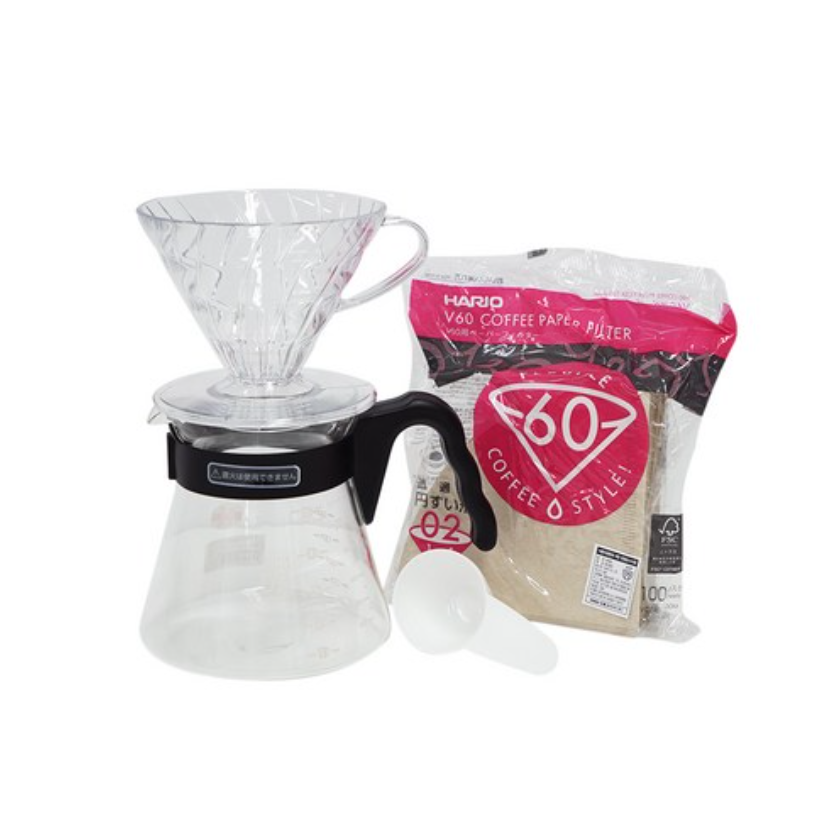 하리오 서버 VCS-02B + 투명 드리퍼 VD-02T + 여과지 VCF-02-100M 3~4인 드립 세트 V60 175,650원