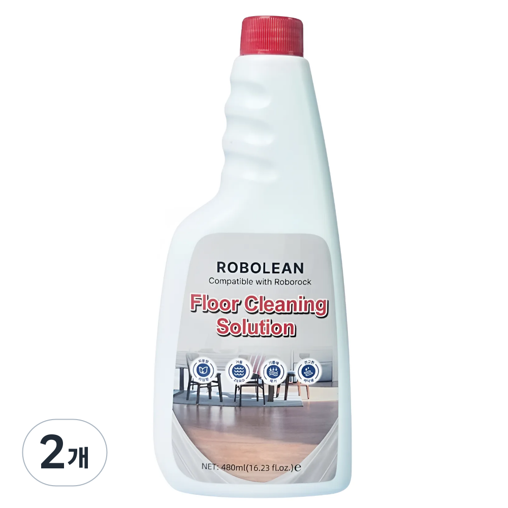 로보린 로보락 전용세제 호환 로봇청소기 세정제 480ml 클리너, 2개, 로보린 21,450원