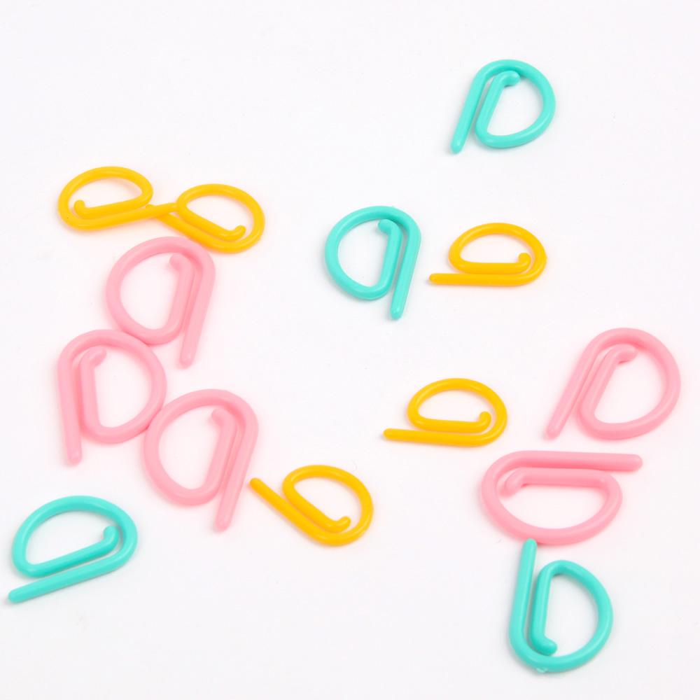 튤립 걸이형 단수표시링 뜨개질도구 15p, 핑크 + 민트 + 노랑, 1개 5,000원