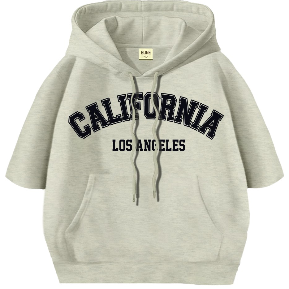 이라인 국산 반팔 오버핏 후드티 캘리포니아 빅사이즈(~2XL) 남녀공용 특양면 23,900원