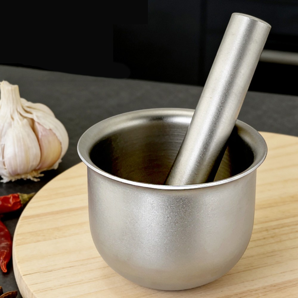 CookNest 연마제 없는 스텐 깨갈이 미니 절구 + 방망이 세트, 1세트, 11*8.2cm 22,800원