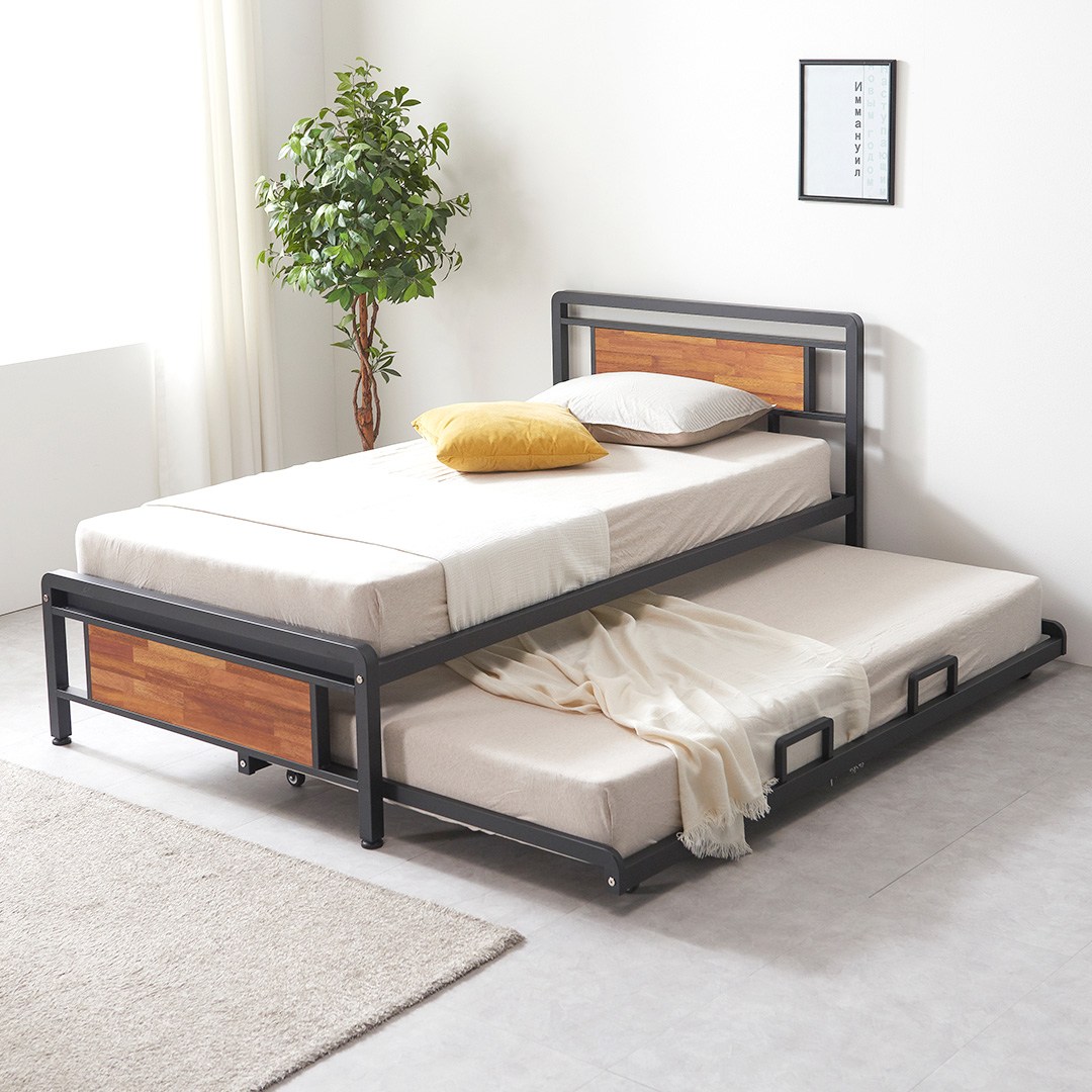 가이온 트윈 원목 철제 패밀리 슬라이딩 침대 SS+SS 프레임 458,000원