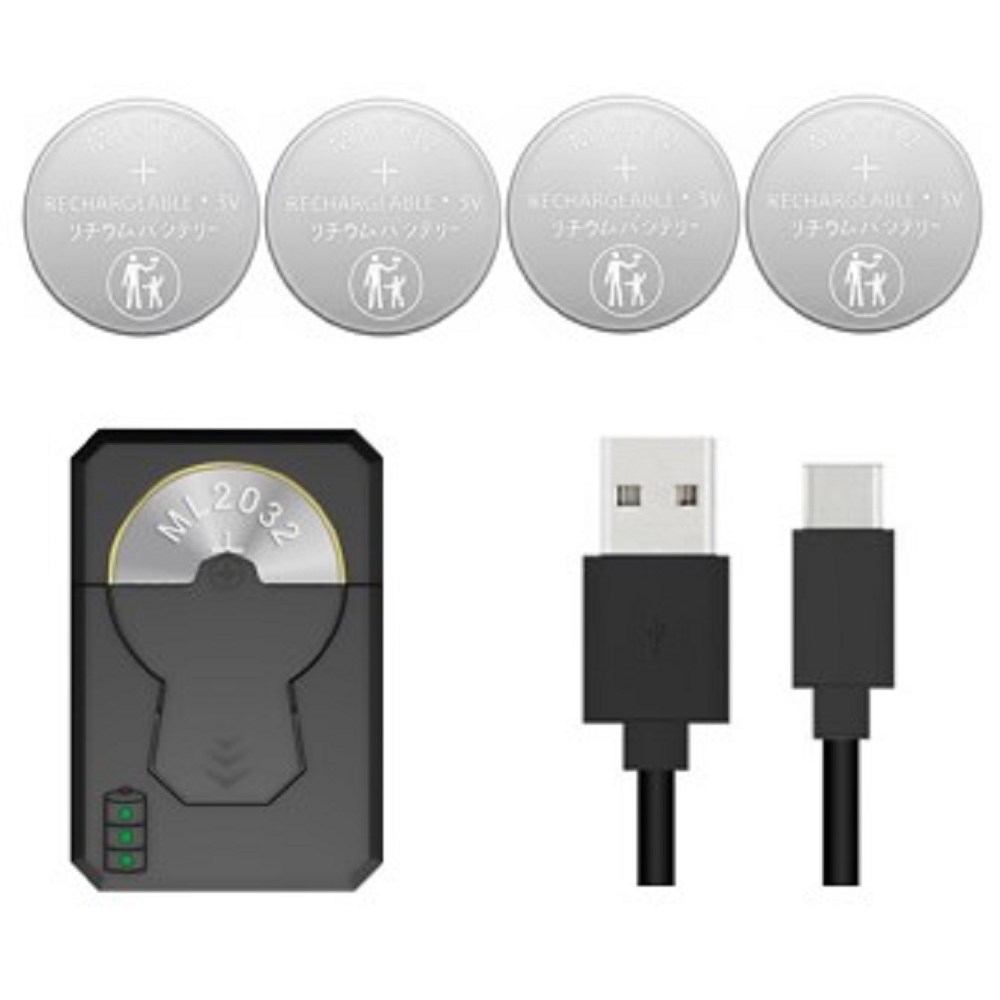 CR2032 호환 충전식 ML2032 배터리 충전기 세트, 1세트, 4개입 17,600원