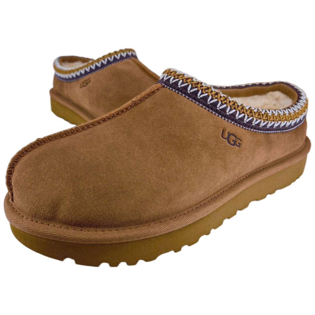 [백화점정품] UGG 어그 타스만 시그니처 스웨이드 양털 슬리퍼 + BRANX 양말 199,000원