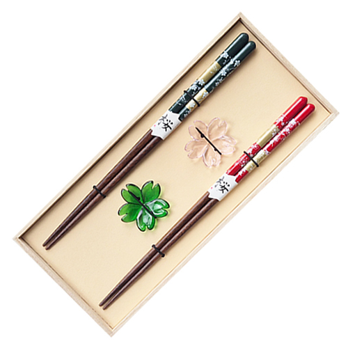 큐트미 일본풍 벚꽃젓가락 2종 + 벚꽃모양 젓가락받침 2종 세트 MP554, 혼합색상, 1세트, 젓가락 2종 + 젓가락받침 2종 19,500원