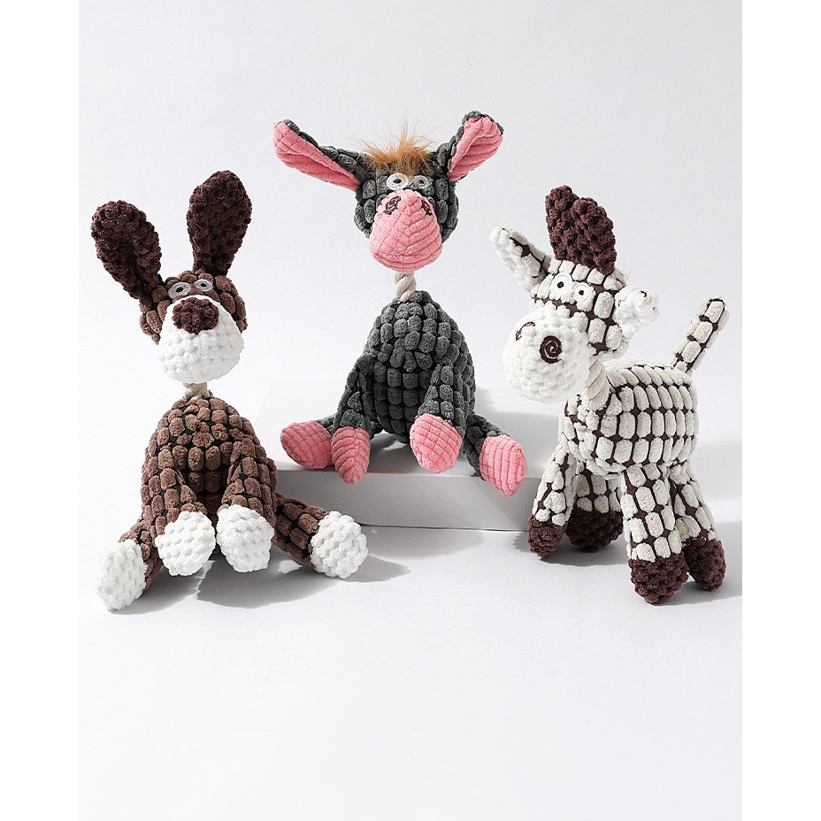 애견 강아지 장난감 터그놀이 노즈워크 삑삑이인형 봉제인형, 1개, 화이트 11,300원