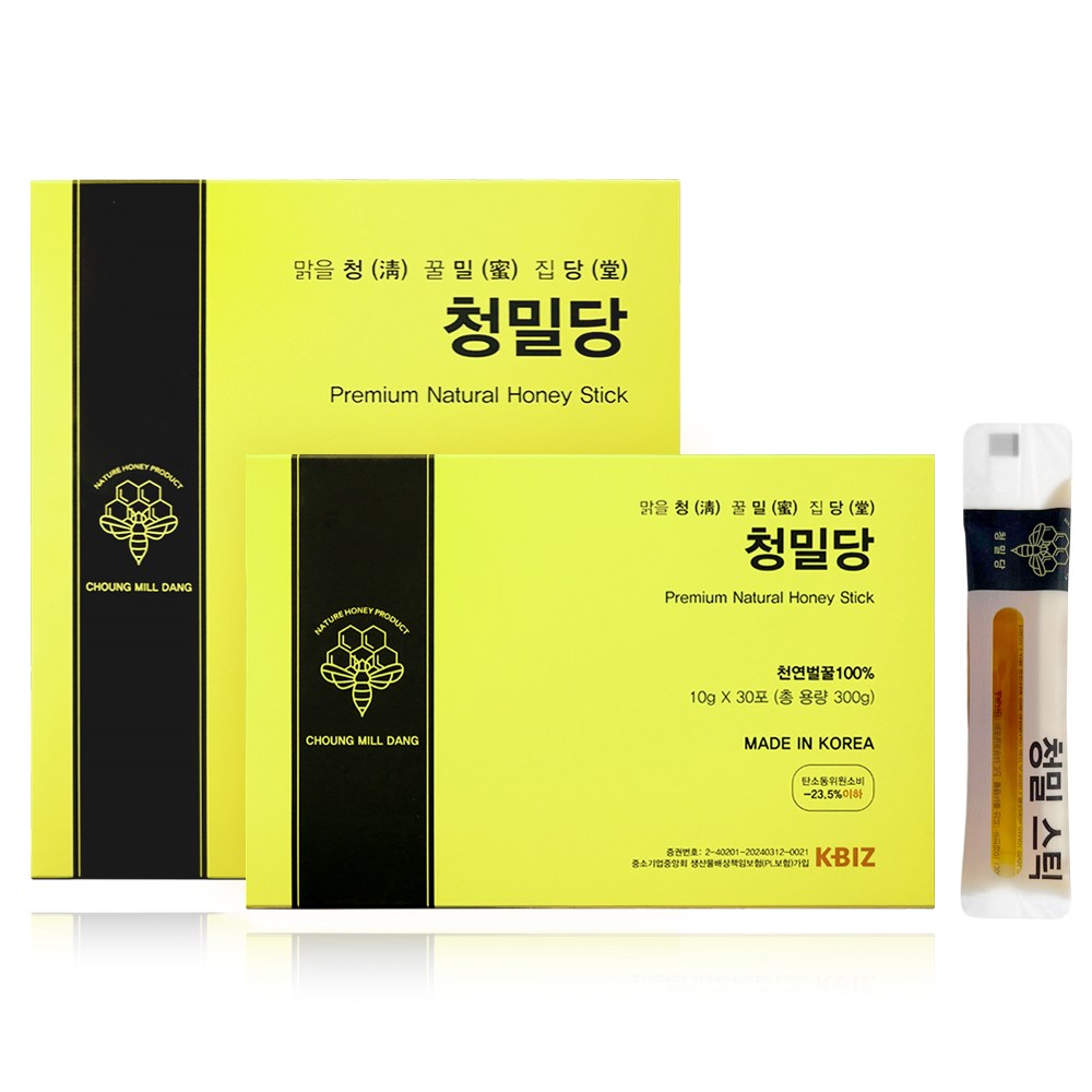 청밀당 꿀 스틱 선물 박스 세트 베트남 자연 벌꿀 100%, 60개, 10g 23,800원