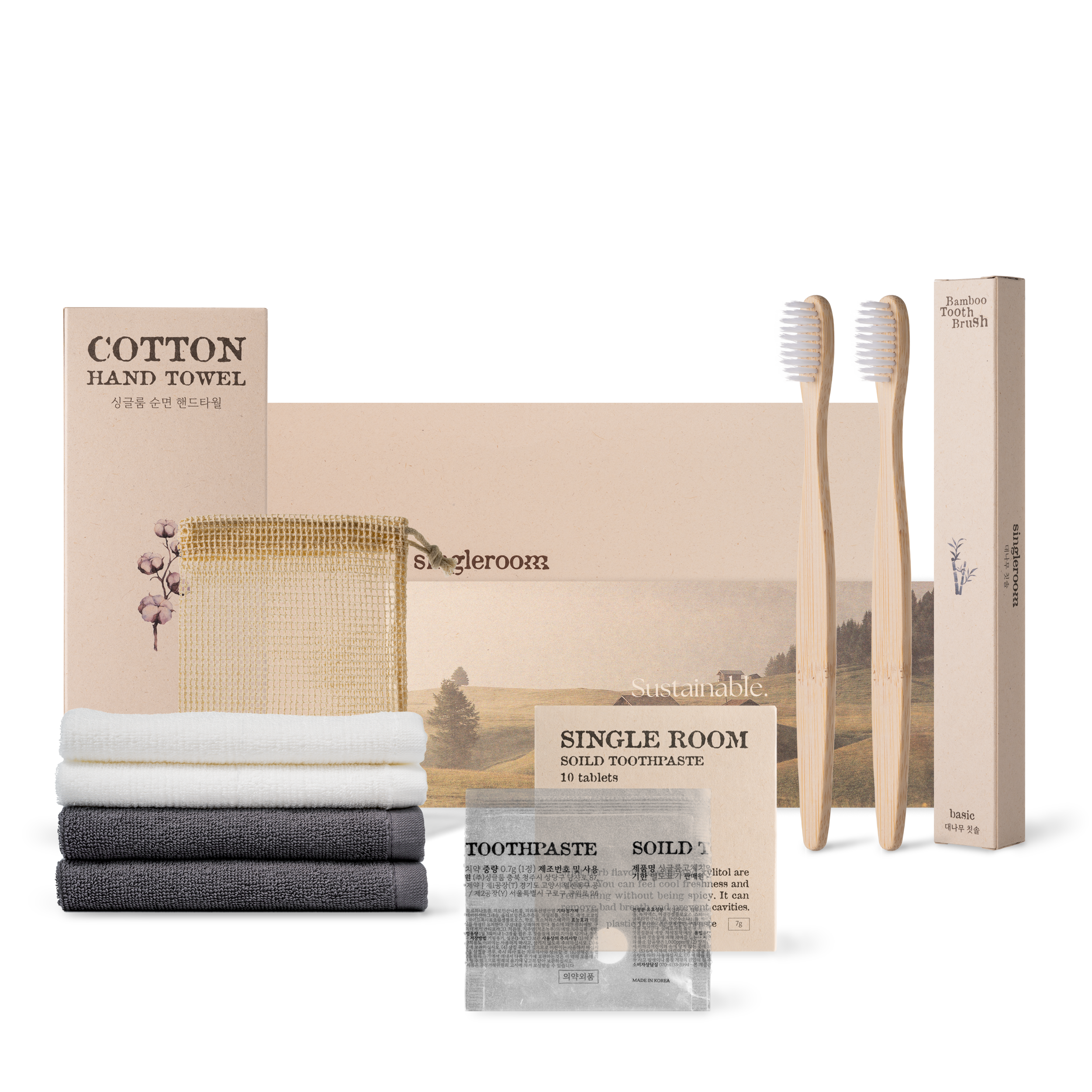 싱글룸 친환경 생활용품 선물세트 욕실4종 (새솔) 돌잔치 결혼식 집들이 답례품 제로웨이스트 기념품 11,000원