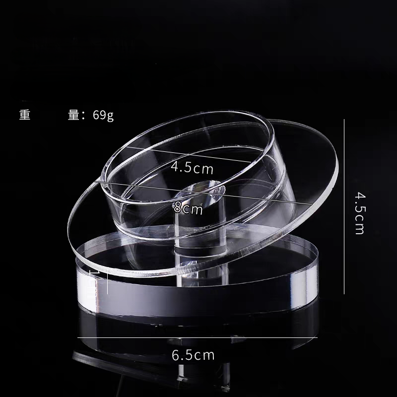 [로잘린 쥬얼리] 투명 팔찌 악세사리 거치대, 1개, 두꺼운 원형받침대 4,700원