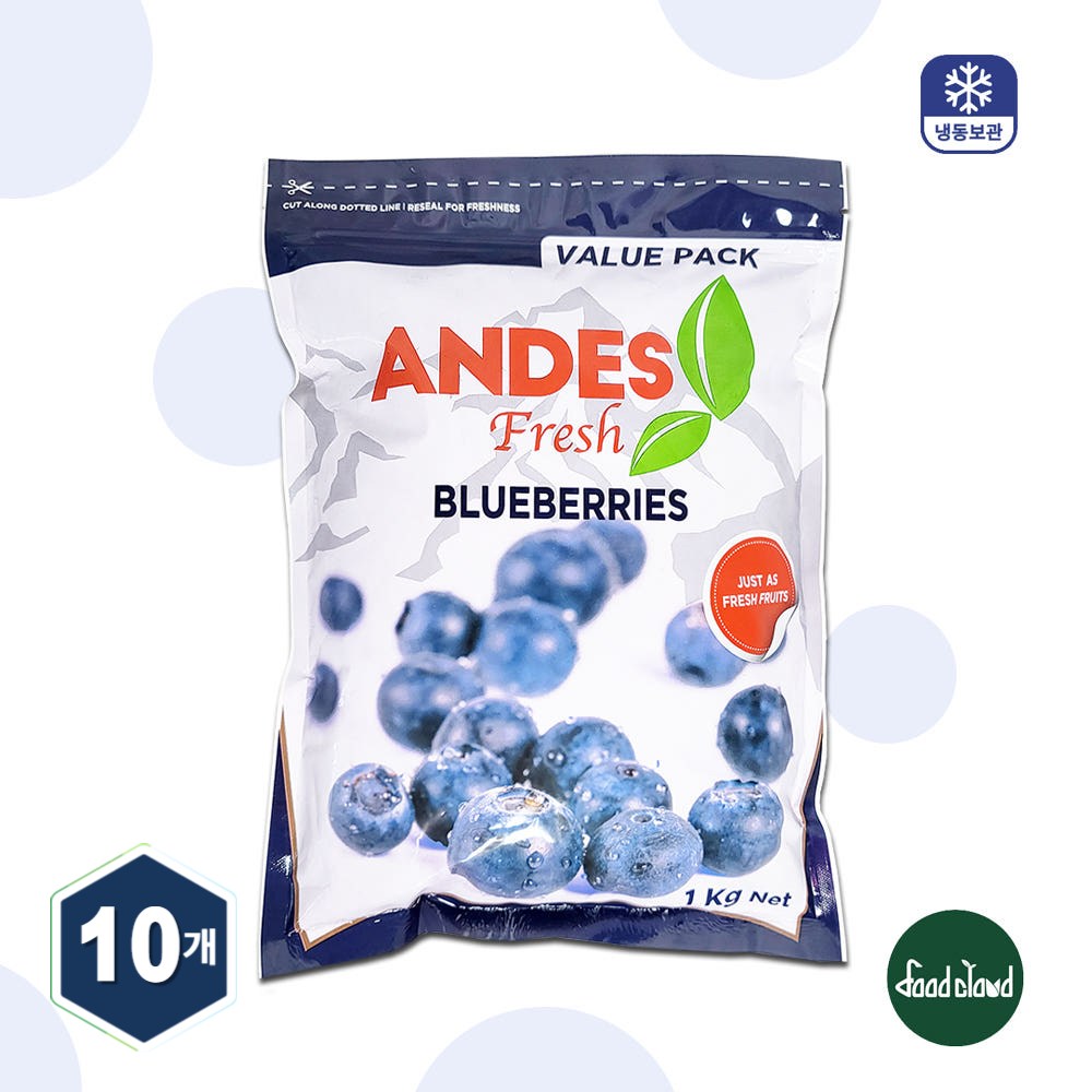 당도높은 무첨가 100% 냉동블루베리 1KG, 10개, 1kg(칠레) 82,350원