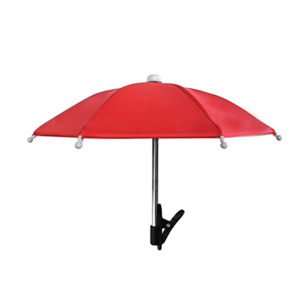 셀렉트템 오토바이 자전거 클립형 우산 햇빛가리개, 단일상품, 레드 5,500원