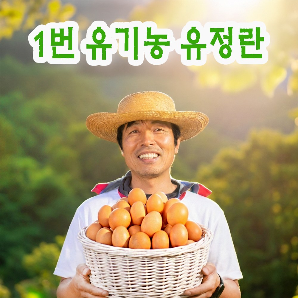 난각번호 1번 계란 유기농 유정란 왕란 초란 1등급 무항생제 친환경 자연 자유 방사 방목 특란 대란 중란 해썹 논지엠오 산들내음 36,700원