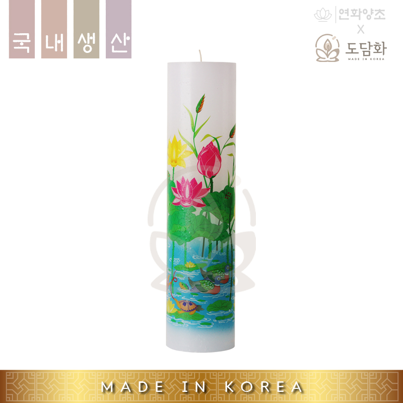 (국내산) 원백 전사지초 7종 기도초 원기둥 불교 법당초 국산양초 165,000원