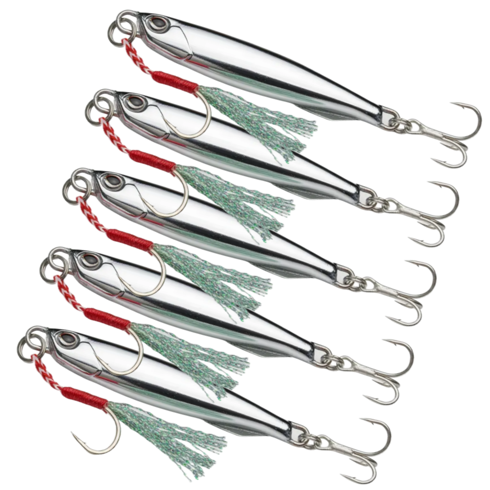 에버웨이브 어시스트훅 크롬메탈지그 지깅 삼치 농어, 5개, 20g, 실버 11,500원
