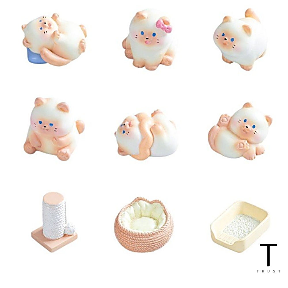 고양이 미니어처 귀여운 피규어 장식 레진 소품 9종세트 12,500원
