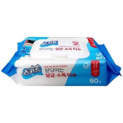 스카트 잘닦이는 살균 소독 티슈 60p 3,208,840원